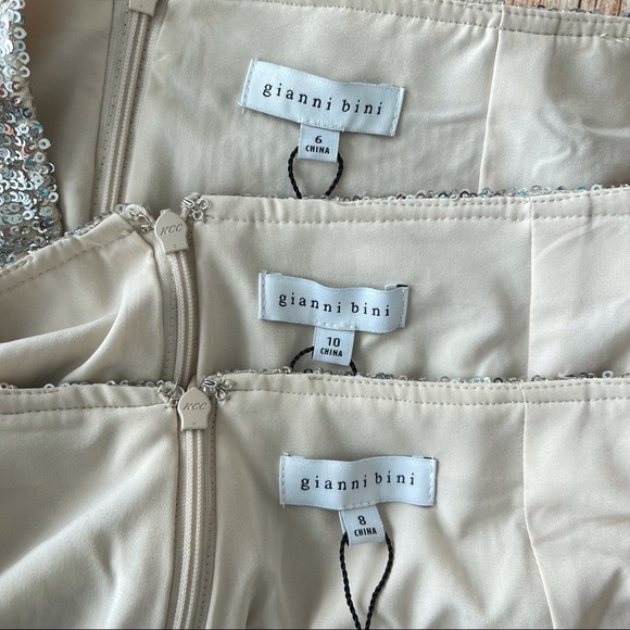 NWT Gianni Bini James Sequined Side Drape Skirt - Picture 9 of 14